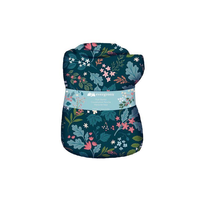 Bursting Botanicals Plush Blanket, 60"L x 50"W