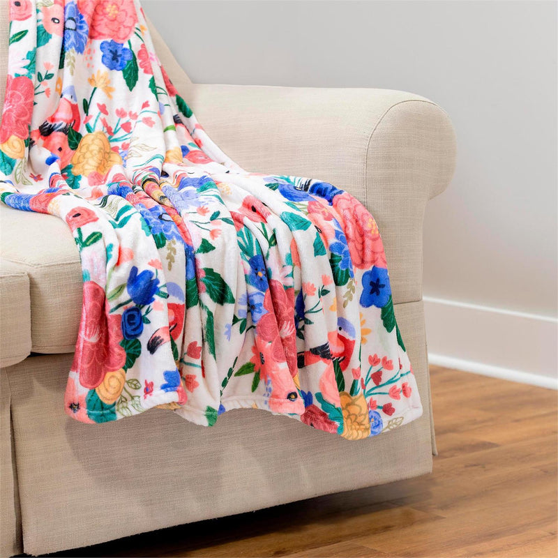 Bursting Blossoms Plush Blanket, 50" x 60"