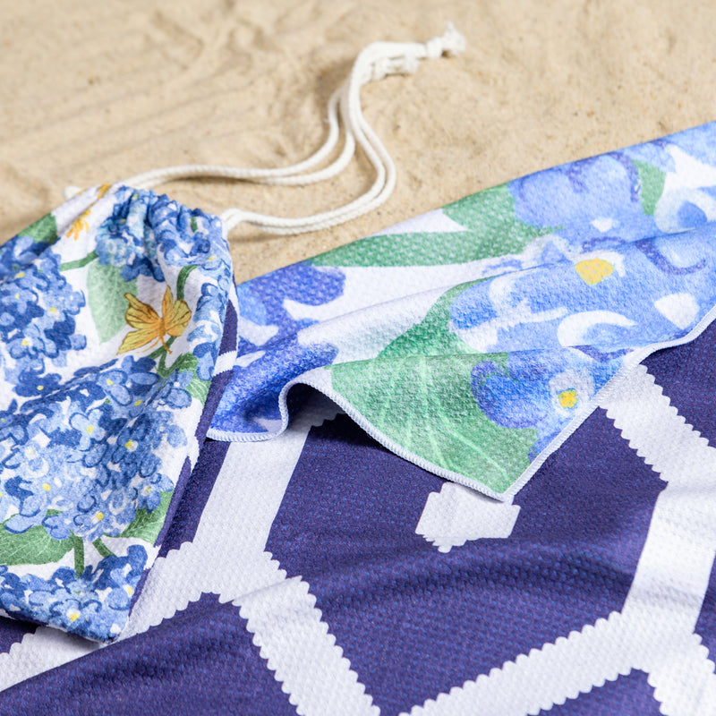 Coastal Citrus Blue Skies Quick Dry Towel