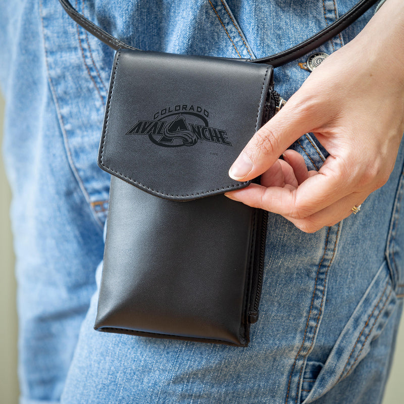 Colorado Avalanche, Cross Body Wallet, Black