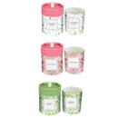 Evergreen Gifts,4.5" Floral Glass Candle with Gift Box,3.54x3.54x4.4 Inches