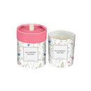 Evergreen Gifts,4.5" Floral Glass Candle with Gift Box,3.54x3.54x4.4 Inches