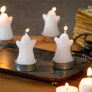 Ghost Tealight Wax Candle, Set of 4