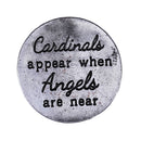 Metal Memorial Tokens, 2 Asst: Cardinal/Butterfly