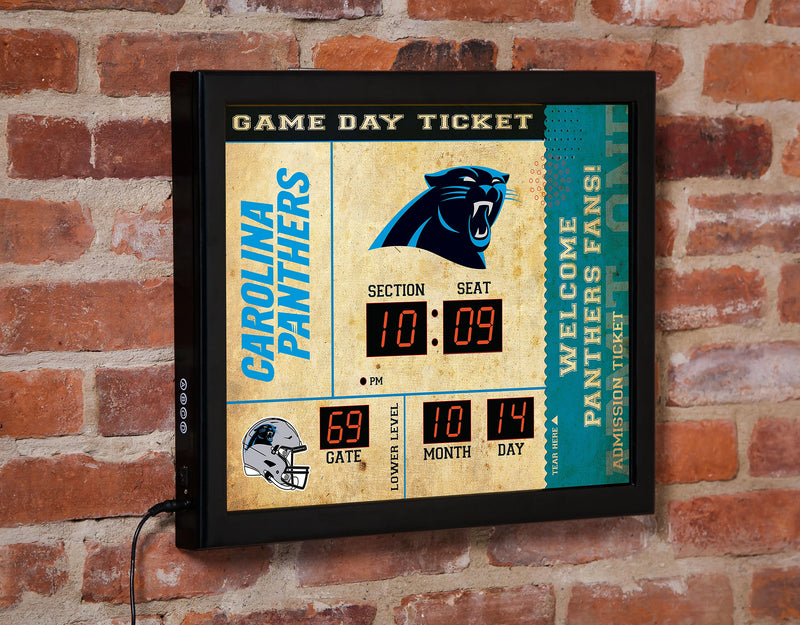 Scoreboard Wall Clock, Carolina Panthers