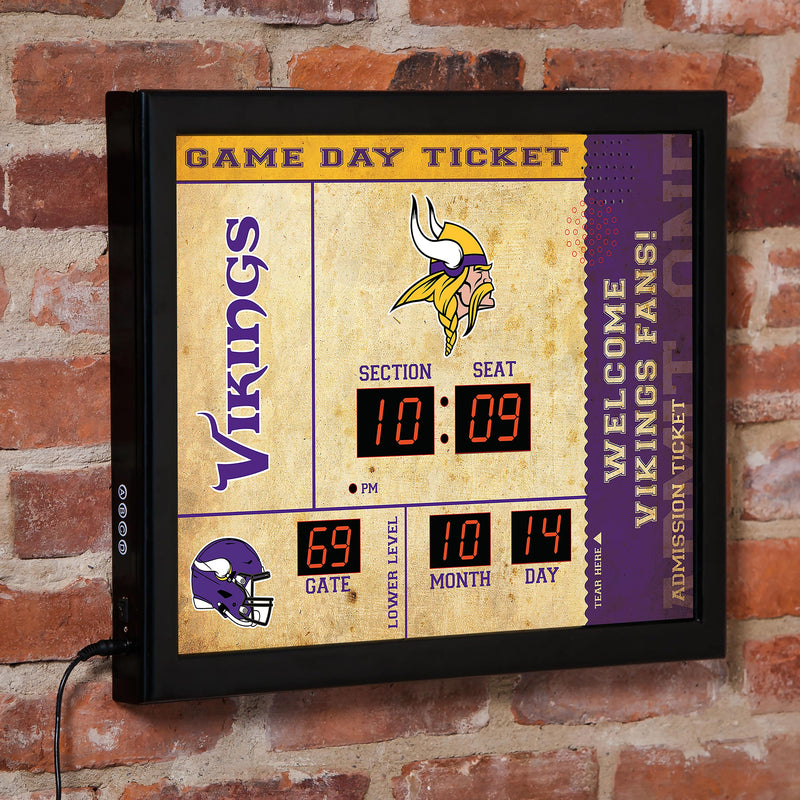 Scoreboard Wall Clock, Minnesota Vikings
