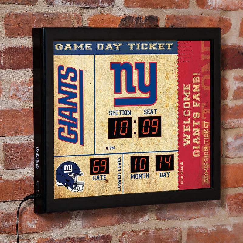 Scoreboard Wall Clock, New York Giants