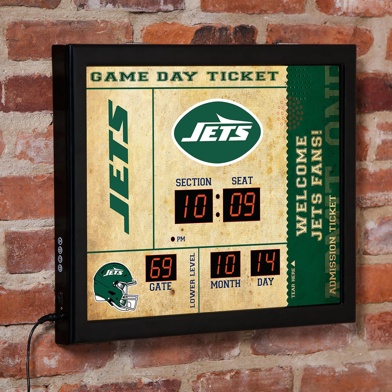 Scoreboard Wall Clock, New York Jets