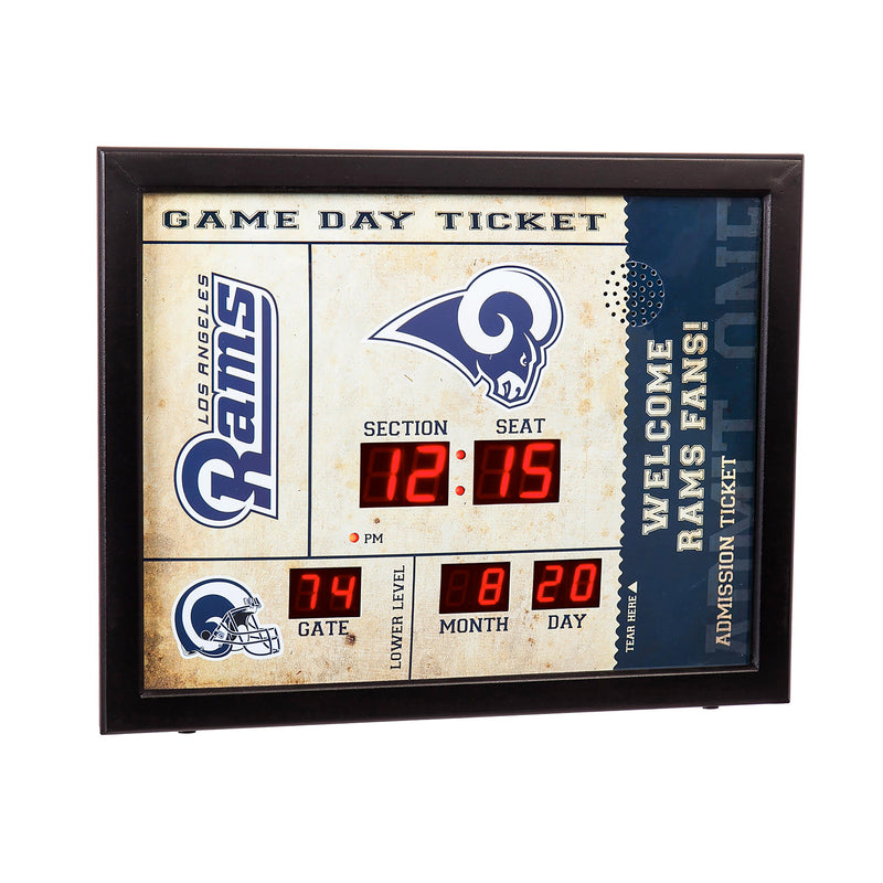 Scoreboard Wall Clock, LA Rams