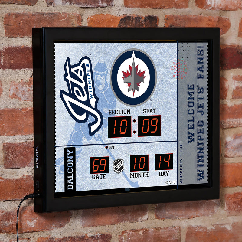 Scoreboard Wall Clock, Winnipeg Jets
