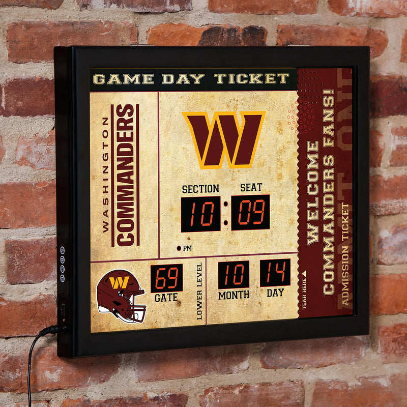 Scoreboard Wall Clock, Washington Commanders
