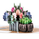 Peonies Paper Pop Up Card