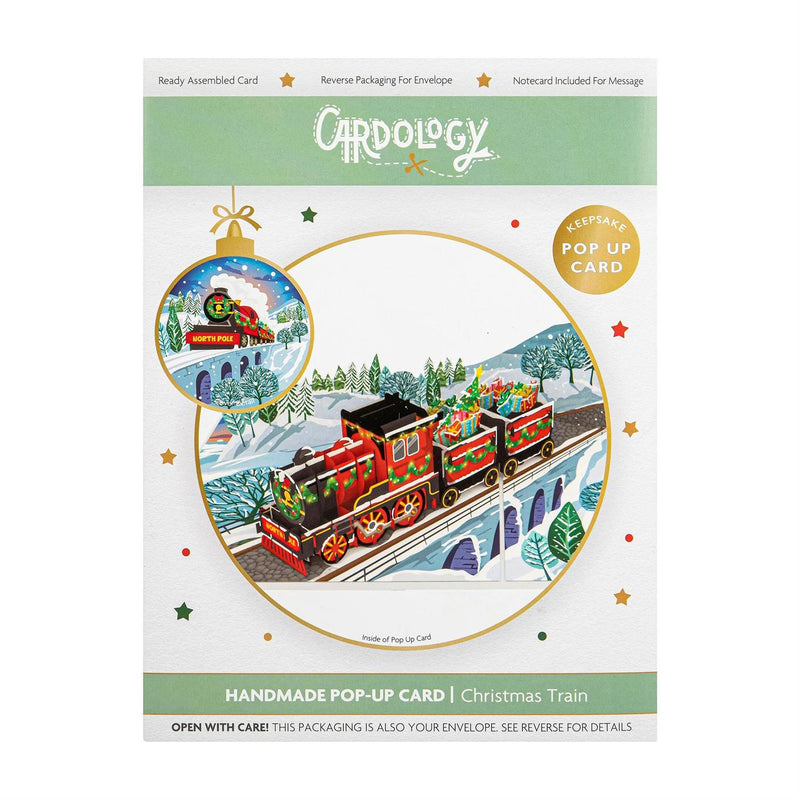 Christmas Train Paper Pop Up Card
