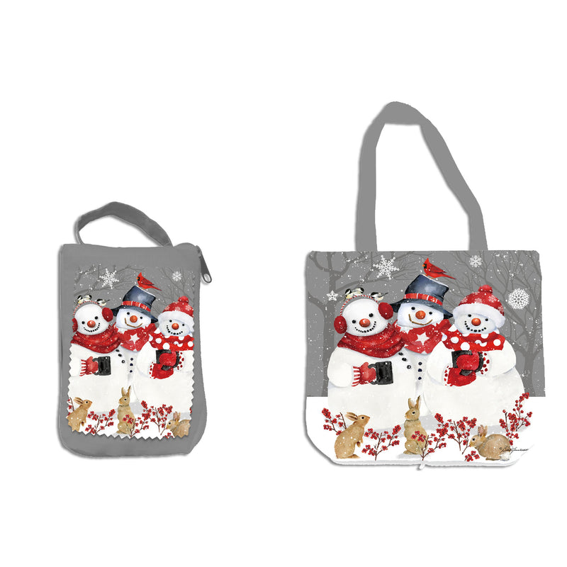 Evergreen Gifts,Snow Crew Compact Tote Bag,15x0.1x14 Inches