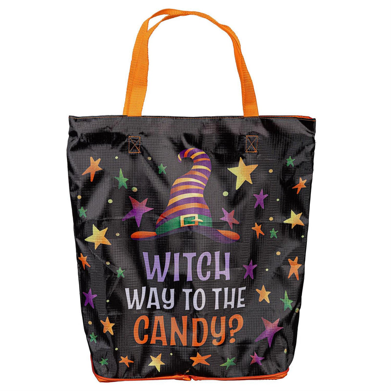 Happy Hauntings Witch Way To The Candy Compact Tote Bag