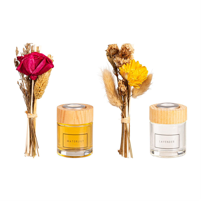 6" Glass Fragrance Diffuser with Dried Floral