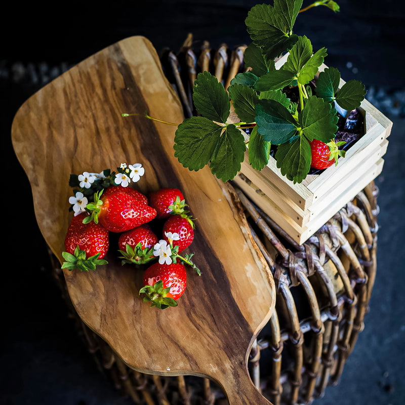 Strawberry Grow Kit in Wooden Crate