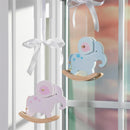 Rocking Elephant Wood Hanging Décor, 5"