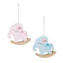 Rocking Elephant Wood Hanging Décor, 5"