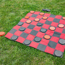 Outdoor Reversible Game Set with Storage Bag, Checkers/Chess