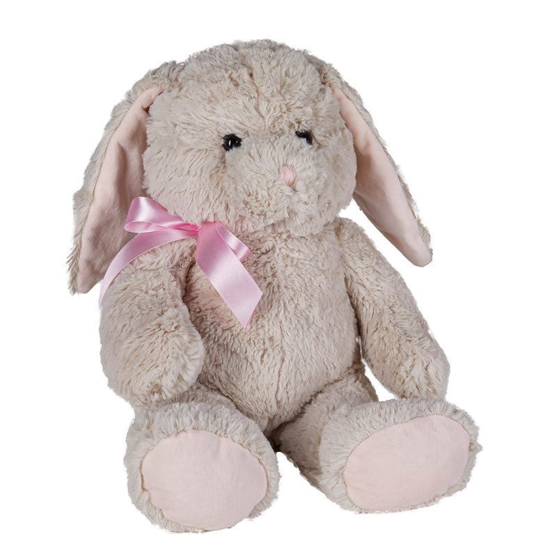 Evergreen Gifts,12" Plush Bunny with Pink Bow,9.6x6.5x12 Inches