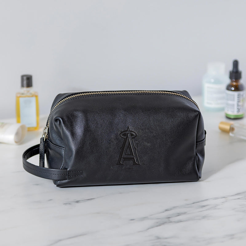 Los Angeles Angels, Embossed Toiletry Bag, Black
