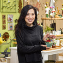 Floral Watering Can "Sometimes I Wet My Plants" Resin and Acrylic Table Décor, 6.5"H