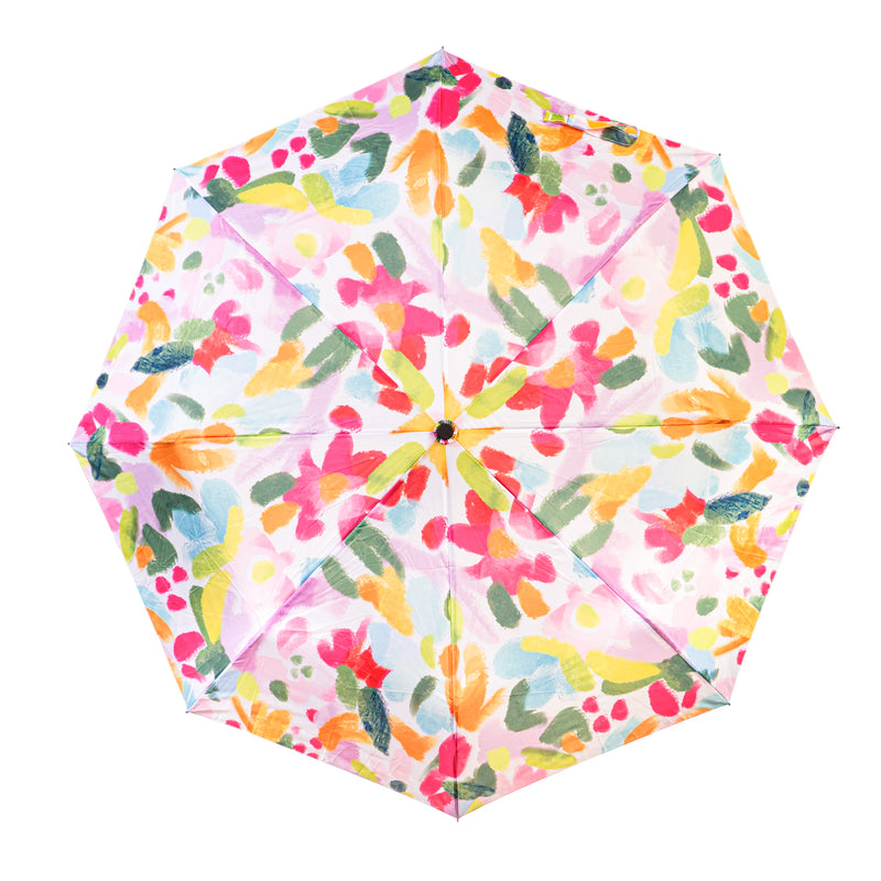 In Bloom Motif Compact Manual Umbrella