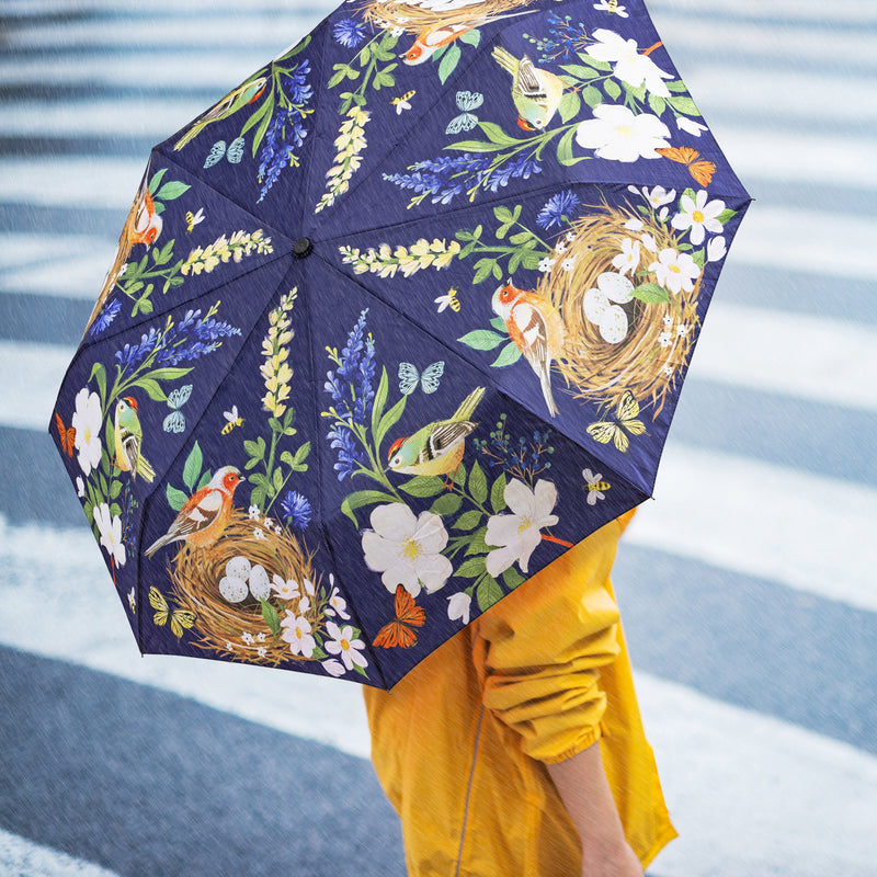 Greenhouse Retreat Songbirds Compact Manual Umbrella