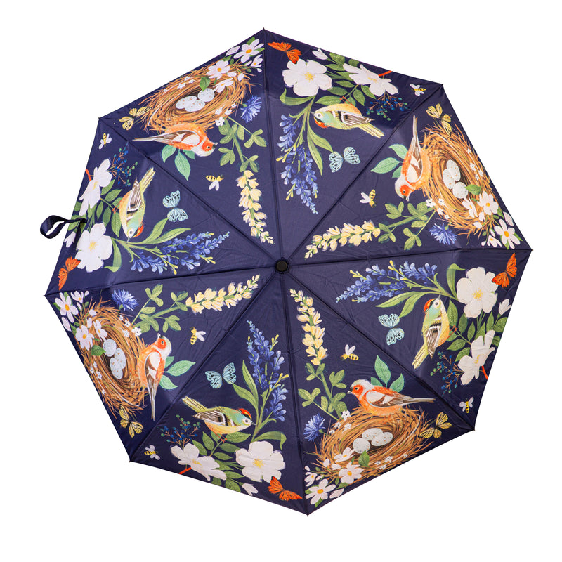Greenhouse Retreat Songbirds Compact Manual Umbrella