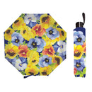 Welcome Pansies Compact Manual Umbrella