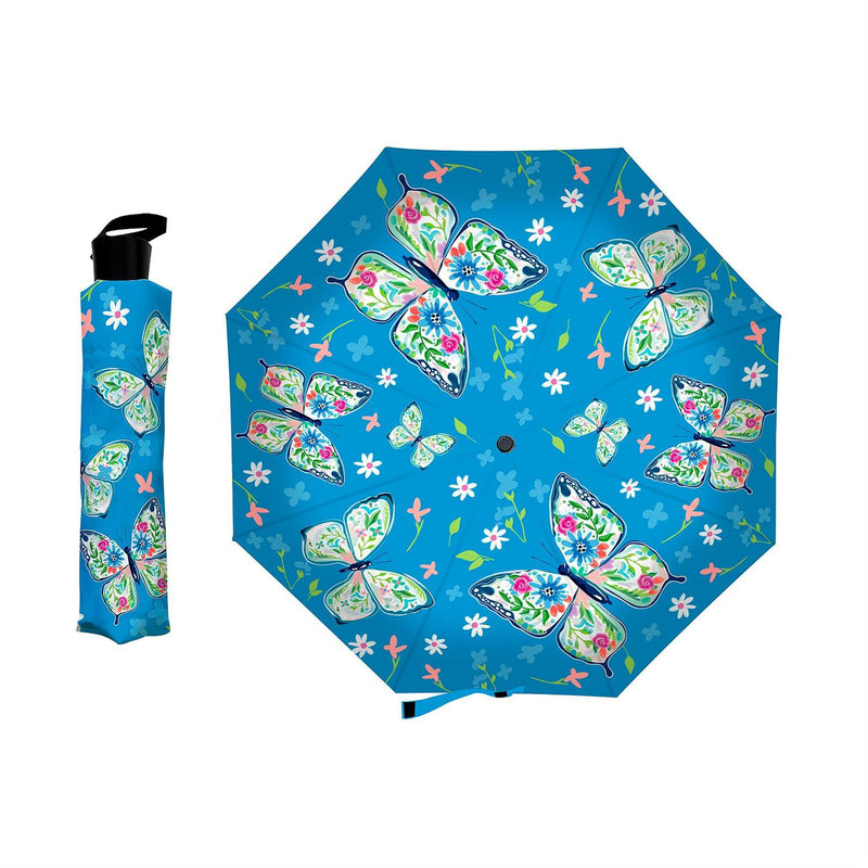 Fluttering Butterfly Compact Manual Umbrella