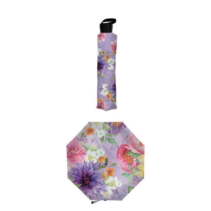 Evergreen Gifts,Rhapsody in Bloom Compact Manual Umbrella,38.2x38.2x22.44 Inches