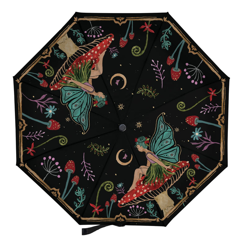 Evergreen Gifts,Garden of Wonder Compact Manual Umbrella,38.2x38.2x22.44 Inches