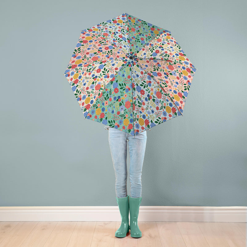 Bursting Blossoms Compact Manual Umbrella
