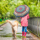 Geometric Tapestry Compact Manual Umbrella