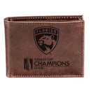 Florida Panthers Bi-Fold Wallet, Brown, Stanley Cup Champions 2024