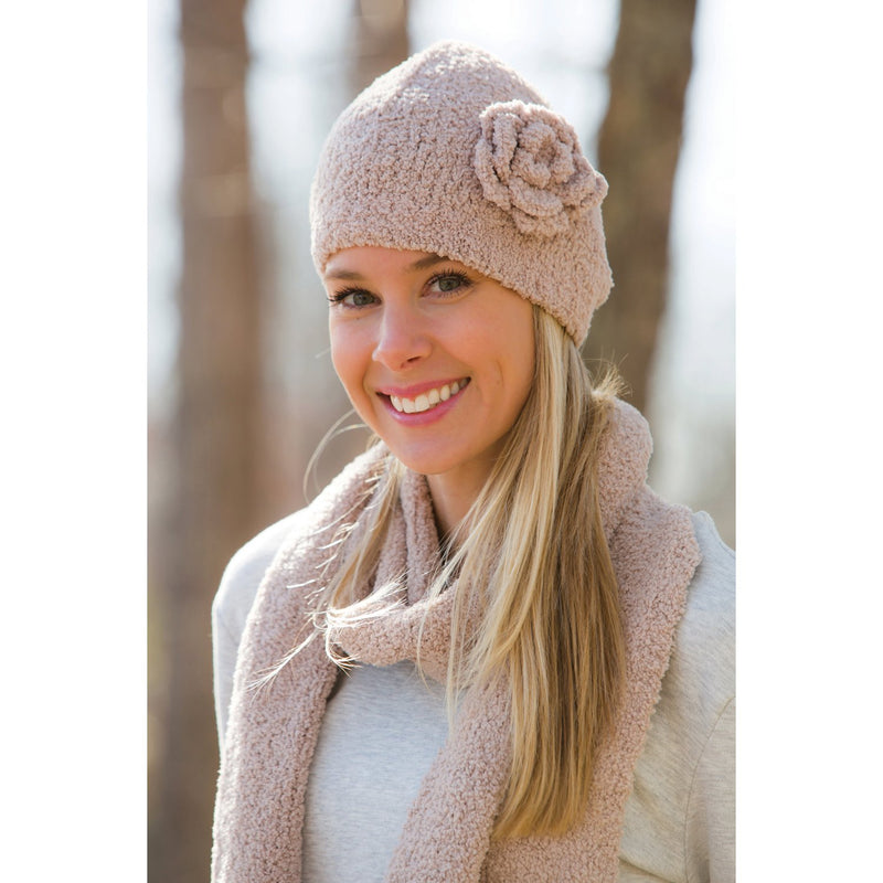 Luxe Chenille Hat, 3 Asst, Pink, Gray, Stone,7wcwh056