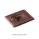 Front Pocket Wallet w/ RFID Blocking, Atlanta Falcons, Brown