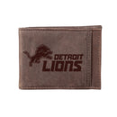 Front Pocket Wallet w/ RFID Blocking, Detroit Lions, Brown
