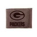 Front Pocket Wallet w/ RFID Blocking, Green Bay Packers, Brown