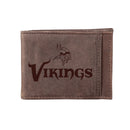 Front Pocket Wallet w/ RFID Blocking, Minnesota Vikings, Brown