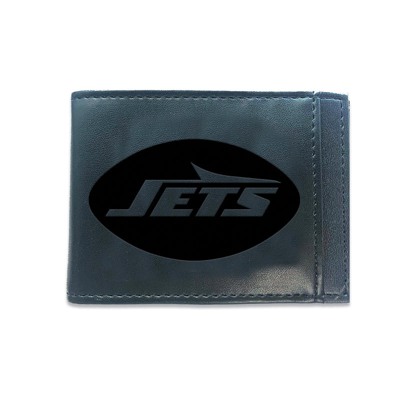 Front Pocket Wallet with RFID Blocking, New York Jets, Black