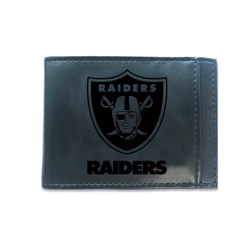 Front Pocket Wallet w/ RFID Blocking, LAS VEGAS RAIDERS, Black