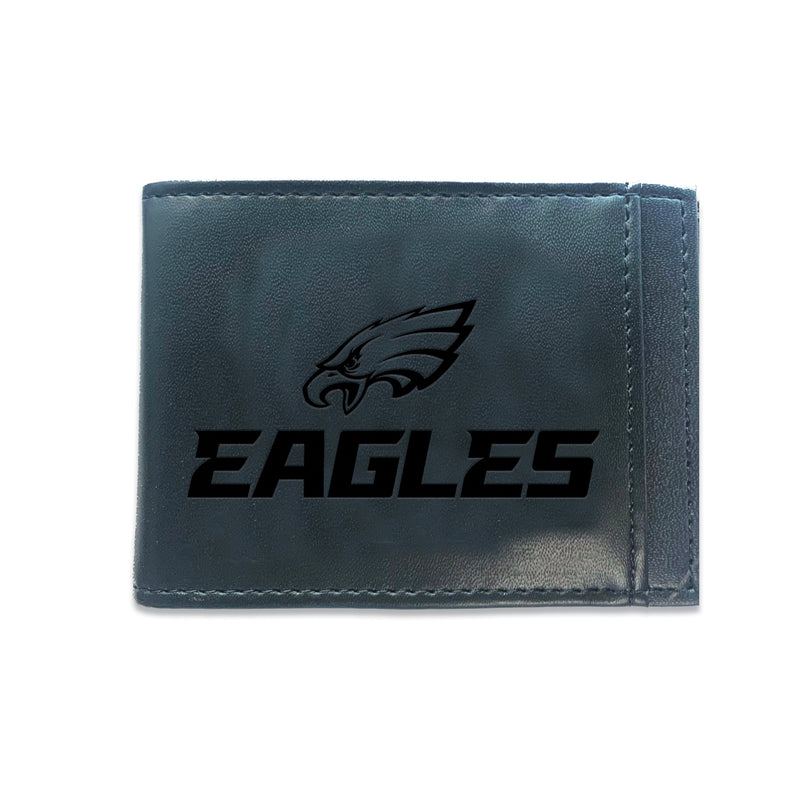 Front Pocket Wallet w/ RFID Blocking, Philadelphia Eagles, Black