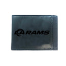Front Pocket Wallet w/ RFID Blocking, Los Angeles Rams, Black