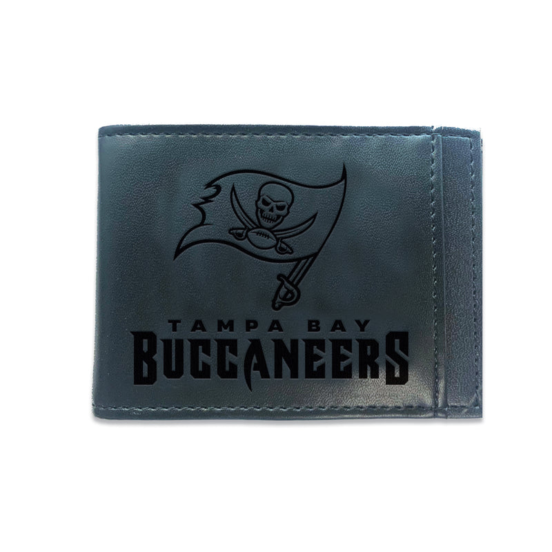 Front Pocket Wallet w/ RFID Blocking, Tampa Bay Buccaneers, Black