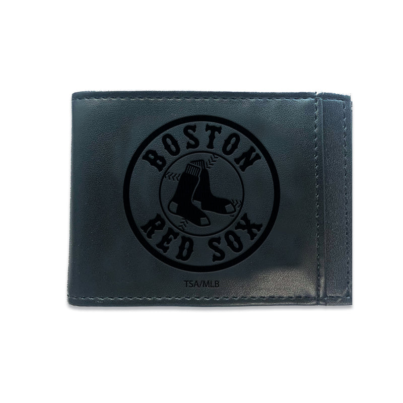 Boston Red Sox Front Pocket Wallet w/ RFID Blocking Black
