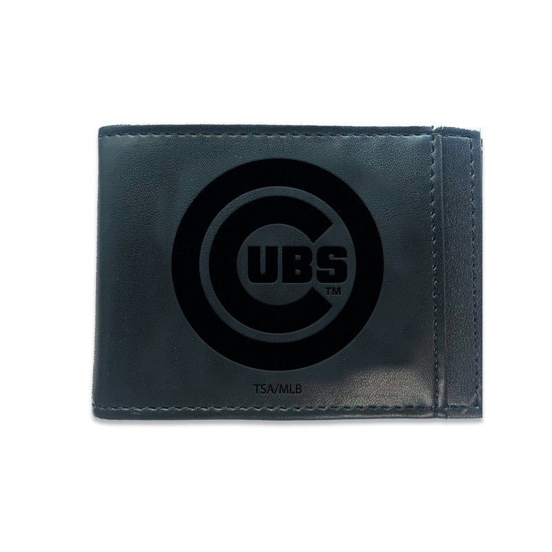 Chicago Cubs Front Pocket Wallet w/ RFID Blocking Black