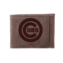 Chicago Cubs Front Pocket Wallet w/ RFID Blocking Brown